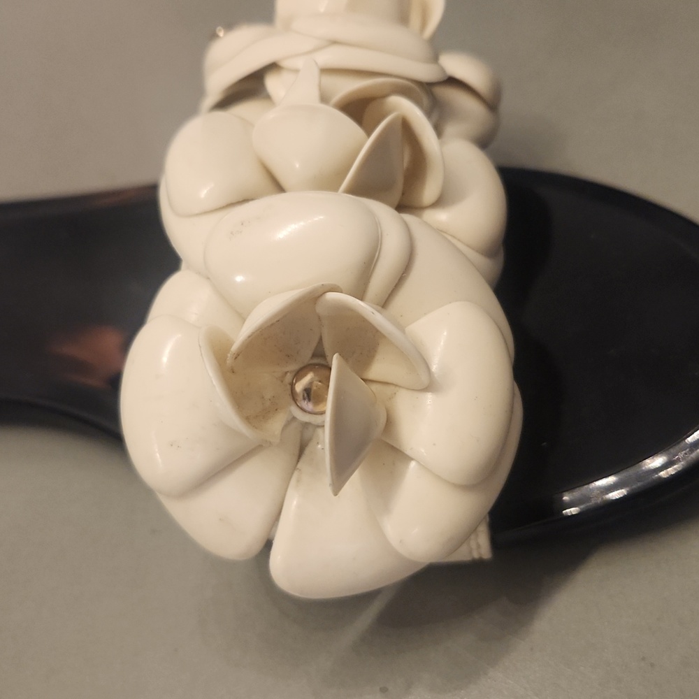 Chanel rubber slides with flower 37 - Picture 10 of 17